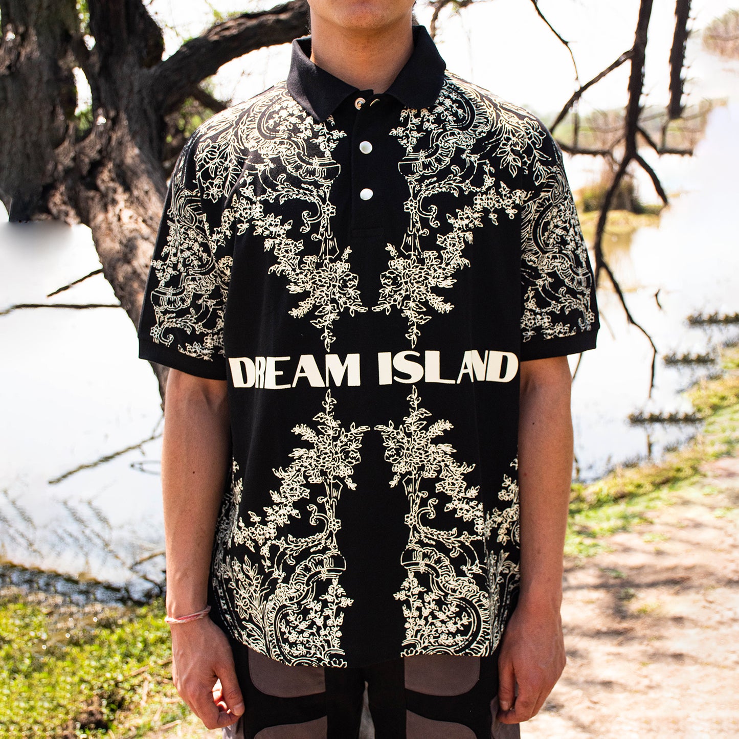 RENAISSANCE POLO T-SHIRT - BLACK