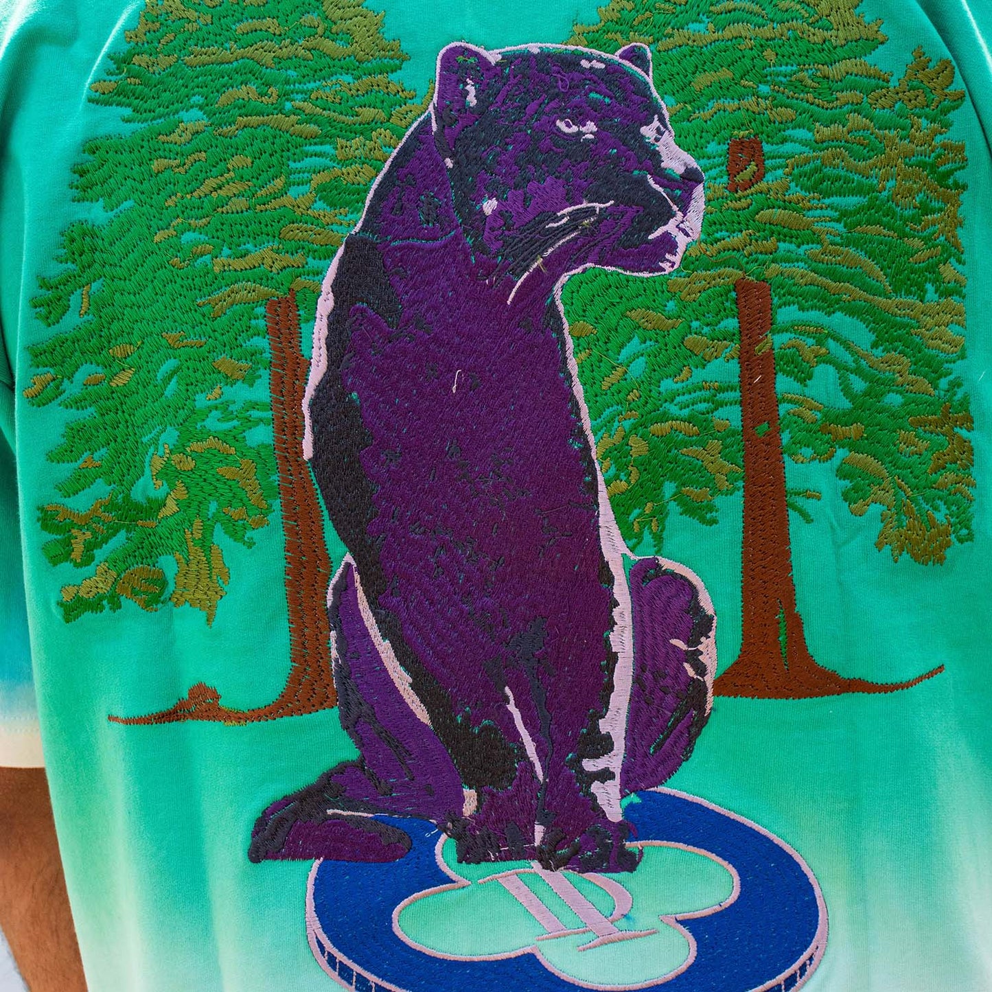 PANTHER T-SHIRT - OMBRE JADE