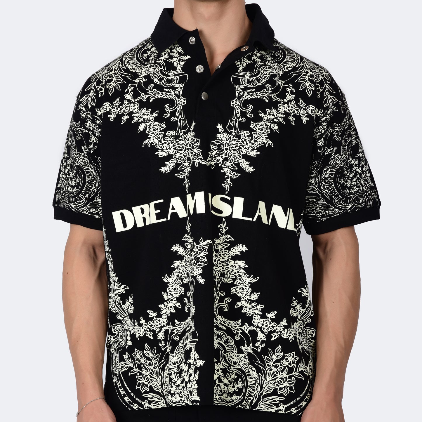RENAISSANCE POLO T-SHIRT - BLACK