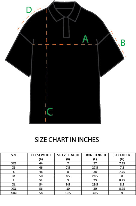 MAPLE LEAF POLO T-SHIRT - BLACK