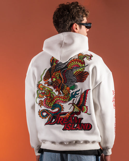 WINGED FURY HOODIE - OFF-WHITE