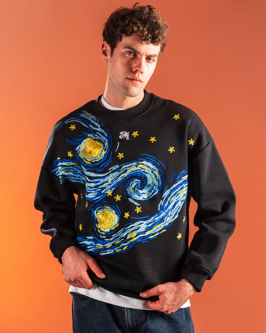 STARRY NIGHT SWEATSHIRT - BLACK