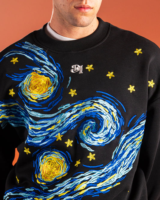 STARRY NIGHT SWEATSHIRT - BLACK