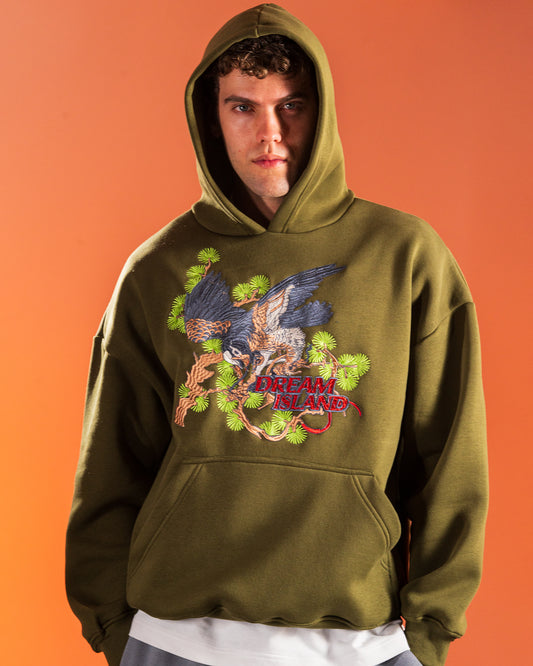 SERPANT FALL HOODIE - OLIVE