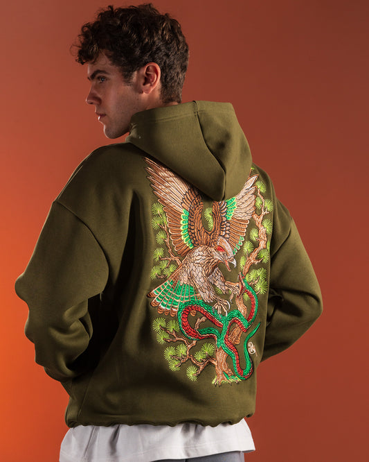 SERPANT FALL HOODIE - OLIVE