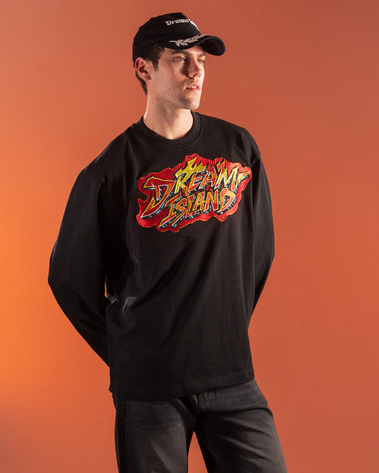 BLAZE FULL SLEEVE T-SHIRT - BLACK