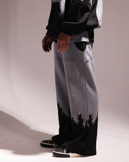 MILITARY FLARED SWEATPANTS - MOUNTAIN