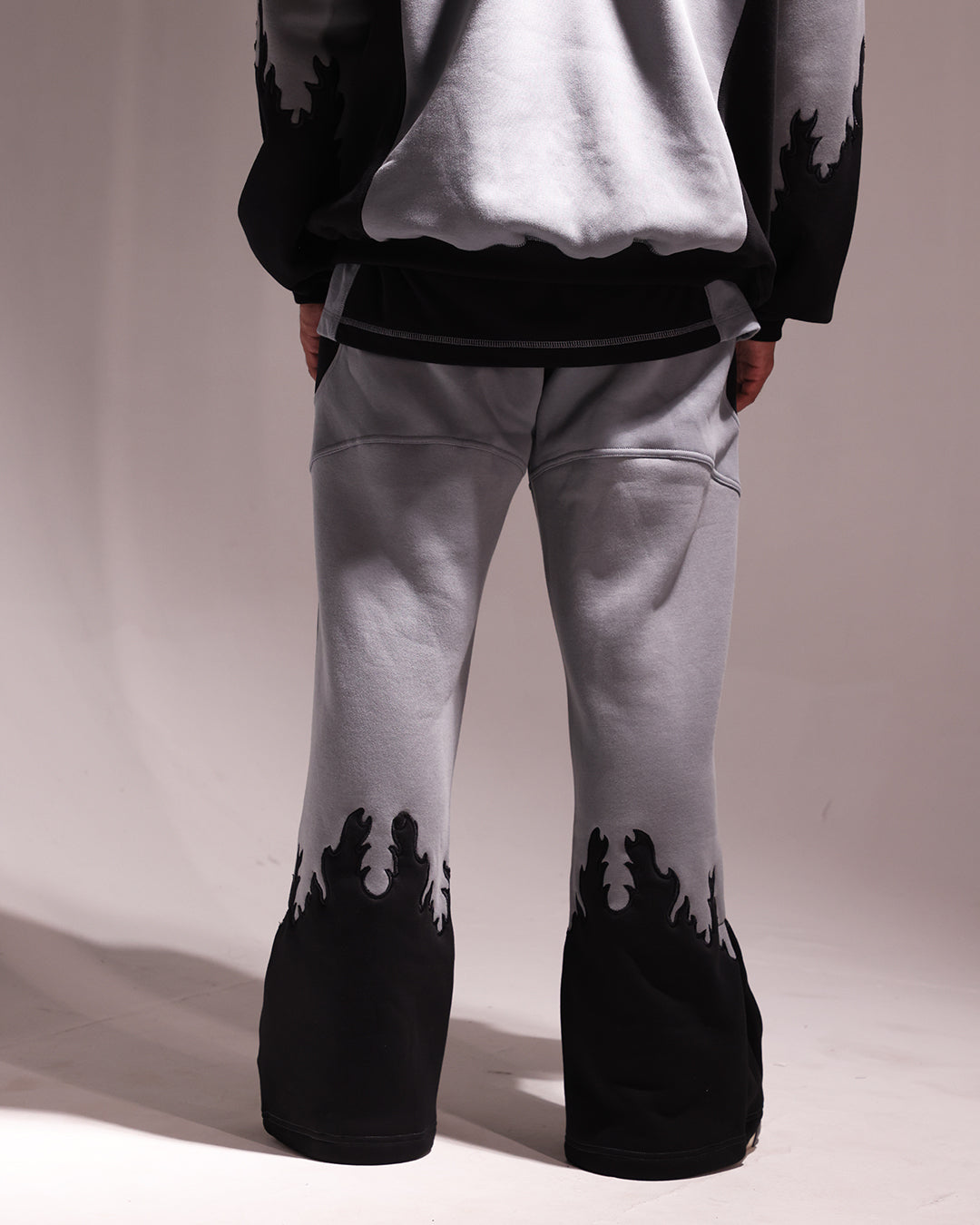 MILITARY FLARED SWEATPANTS - MOUNTAIN