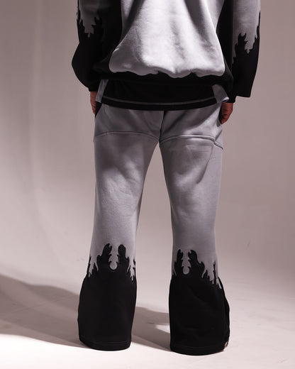 MILITARY FLARED SWEATPANTS - MOUNTAIN