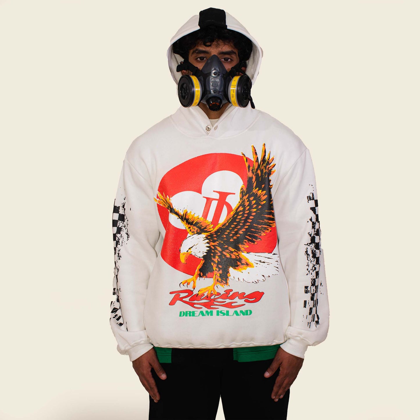 EAGLE RACING HOODIE - OFF WHITE