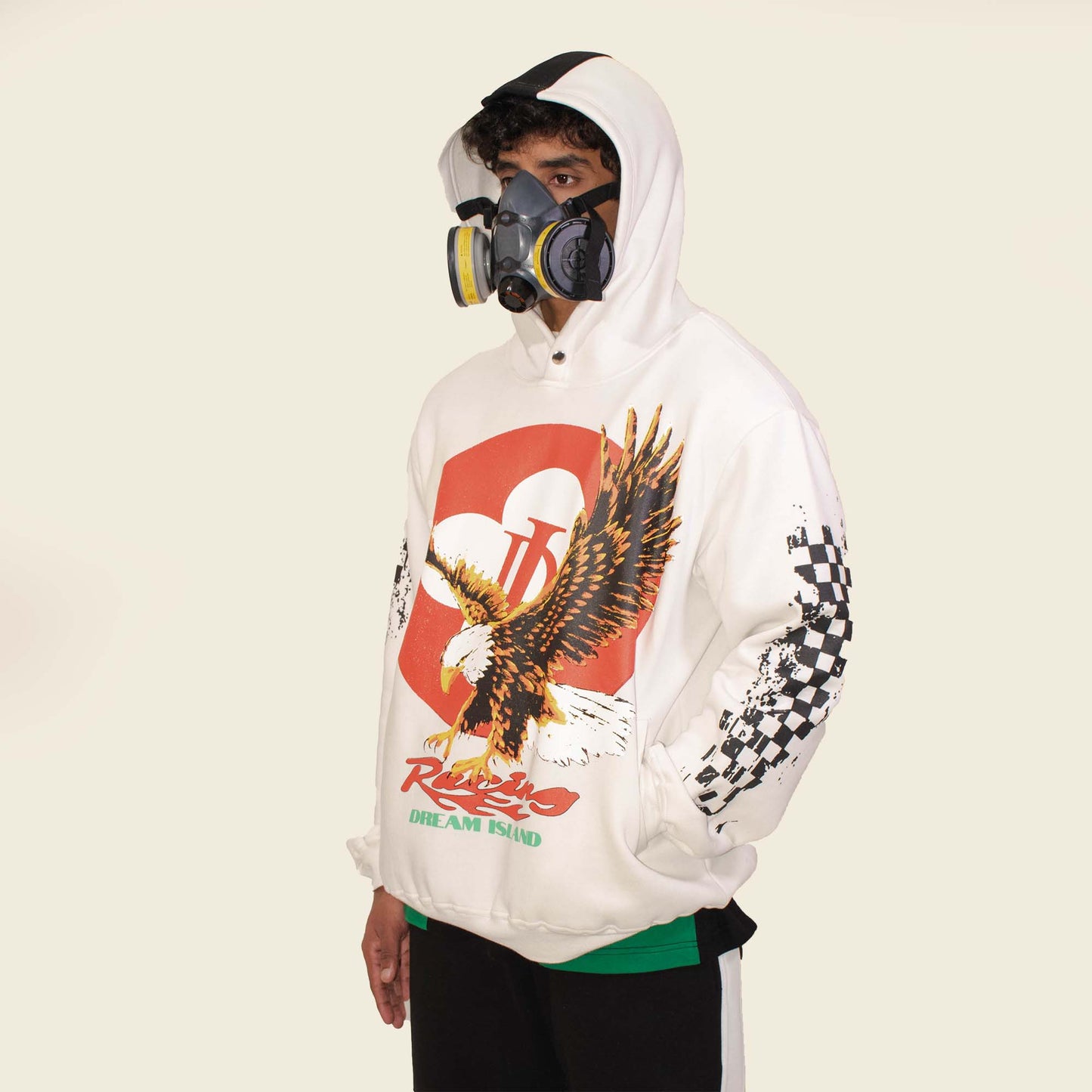 EAGLE RACING HOODIE - OFF WHITE