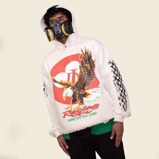 EAGLE RACING HOODIE - OFF WHITE