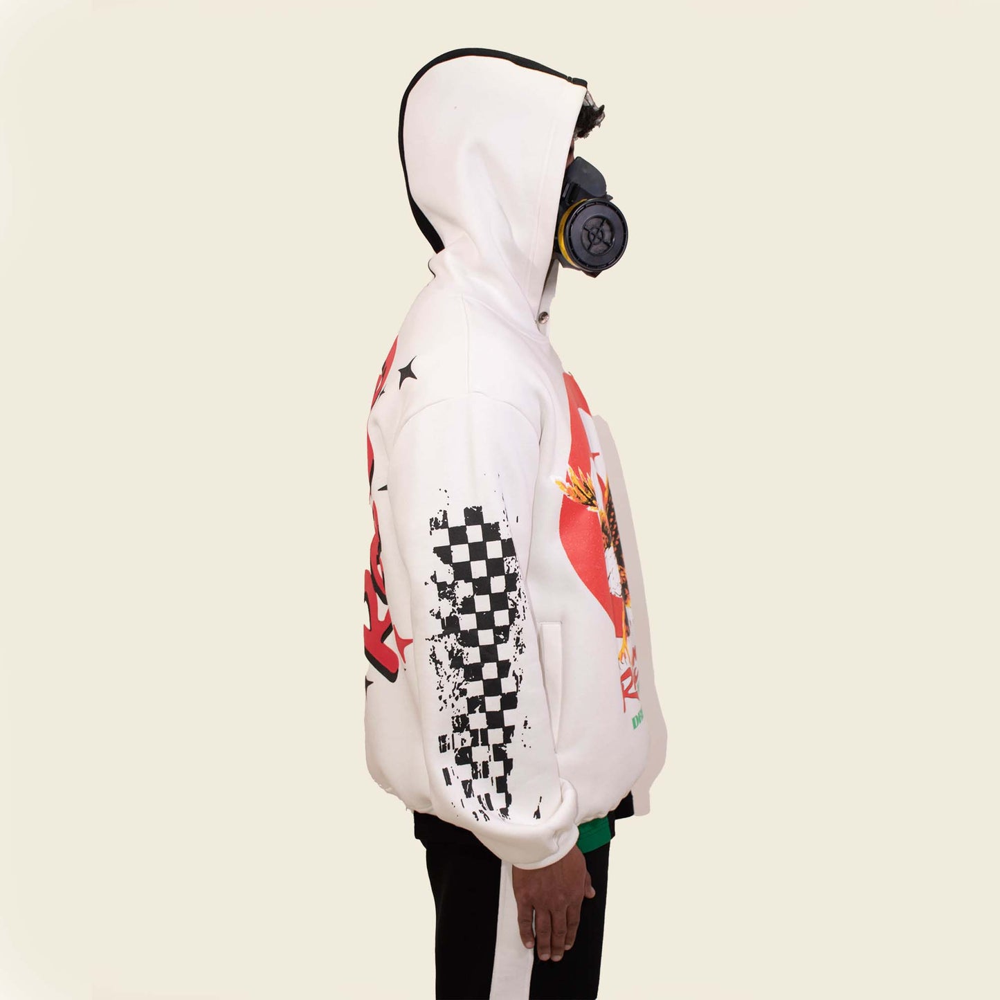 EAGLE RACING HOODIE - OFF WHITE
