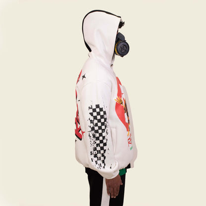 EAGLE RACING HOODIE - OFF WHITE