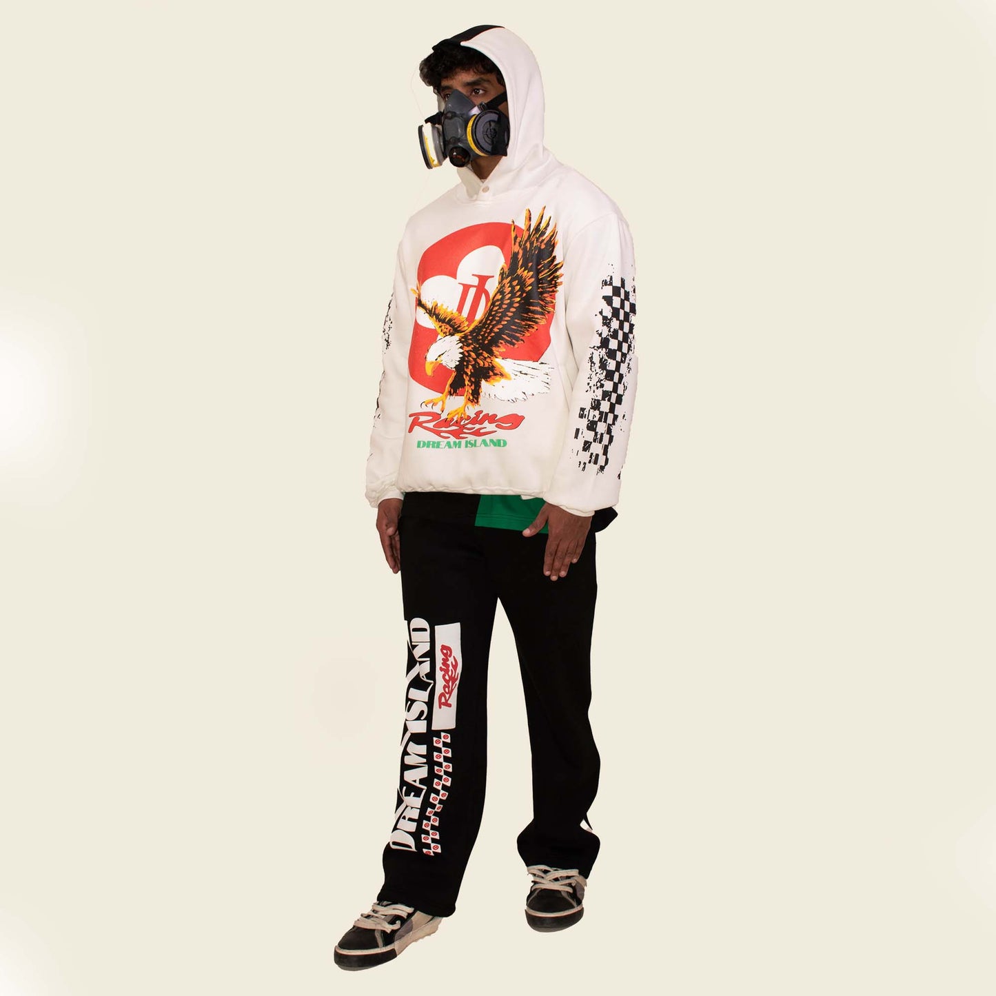 EAGLE RACING HOODIE - OFF WHITE