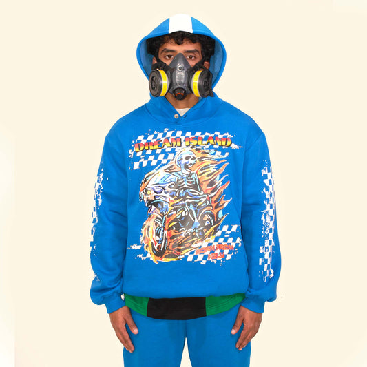 BORN FROM HELL HOODIE - COBALT