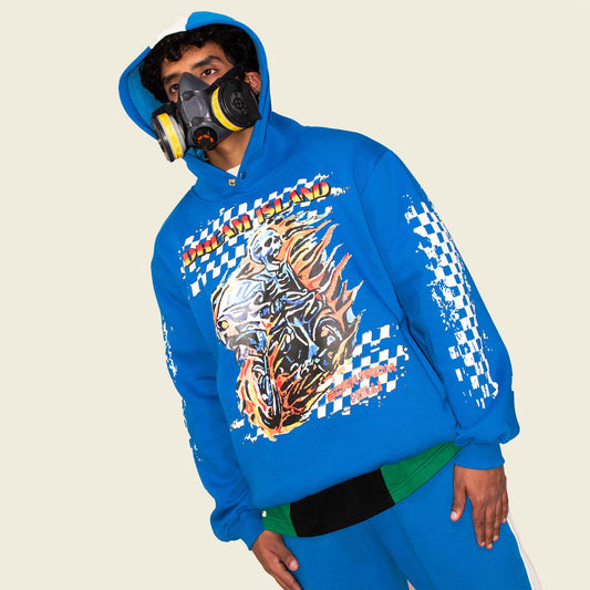 BORN FROM HELL HOODIE - COBALT