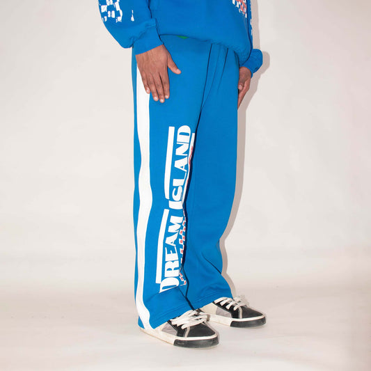 RACING SWEATPANTS - COBALT