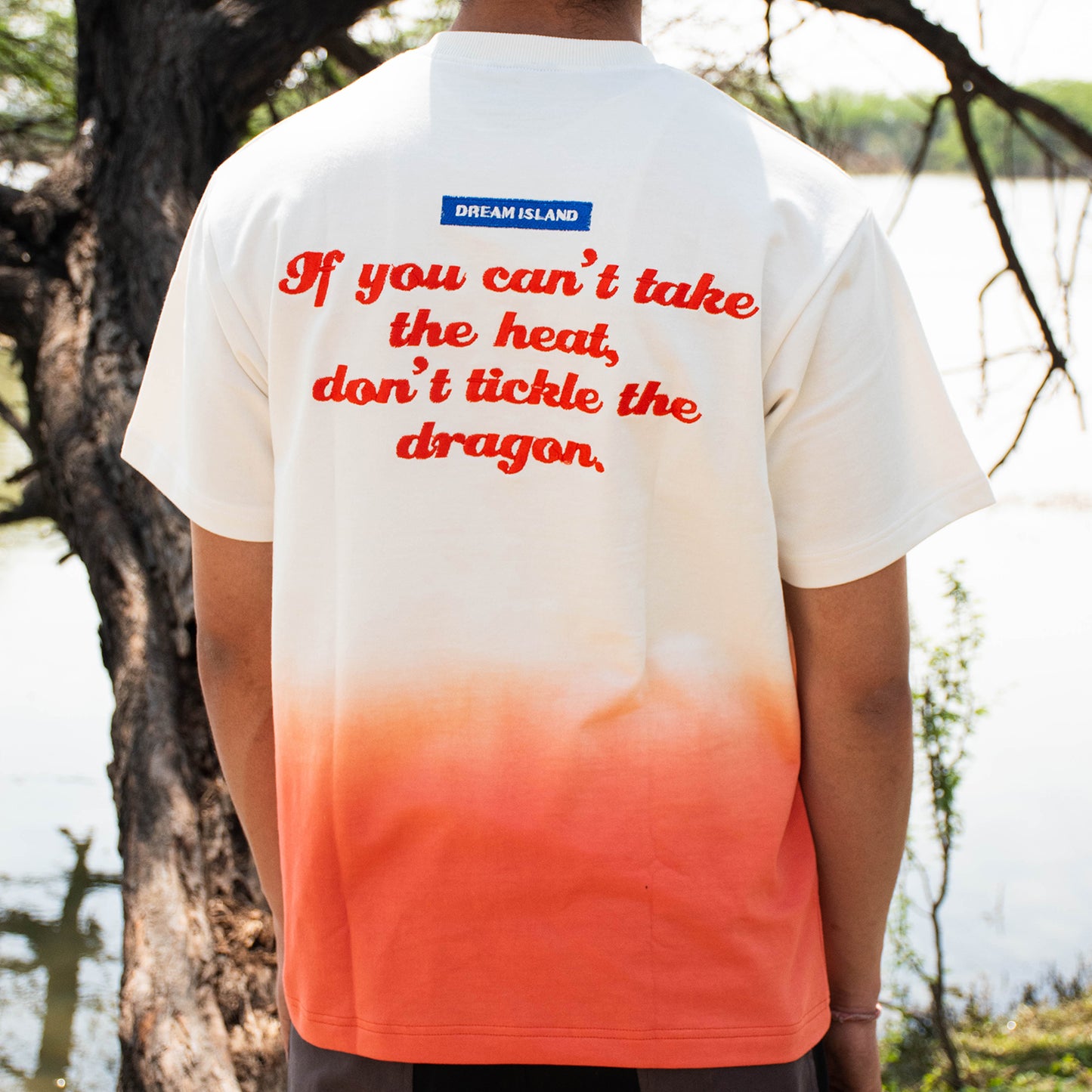 DRAGON T-SHIRT - OMBRE ORANGE