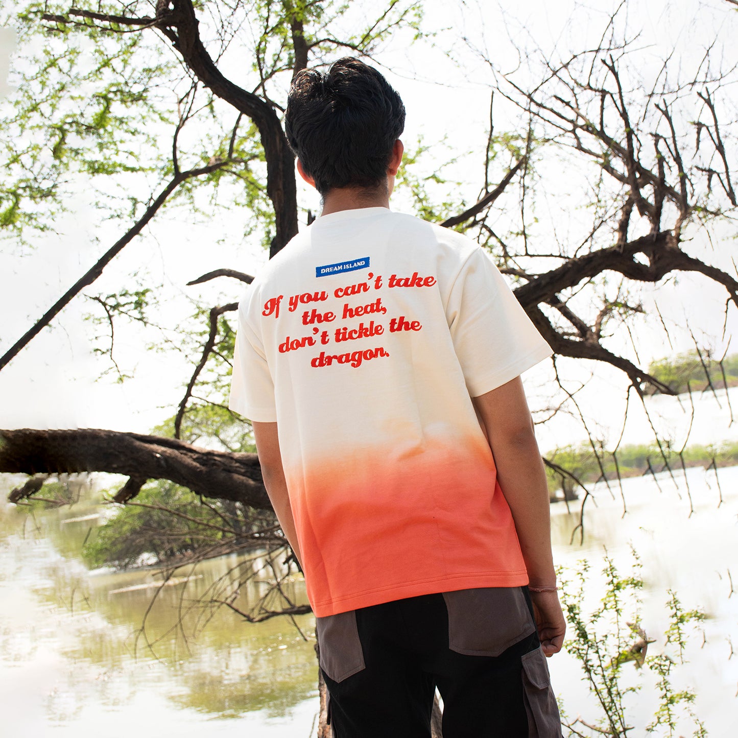 DRAGON T-SHIRT - OMBRE ORANGE