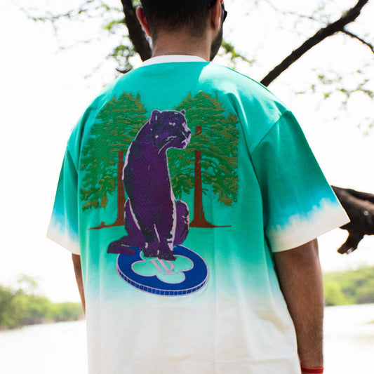 PANTHER T-SHIRT - OMBRE JADE