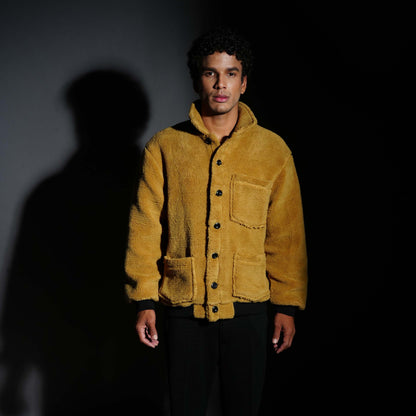 FUR OVERSHIRT - OATMEAL