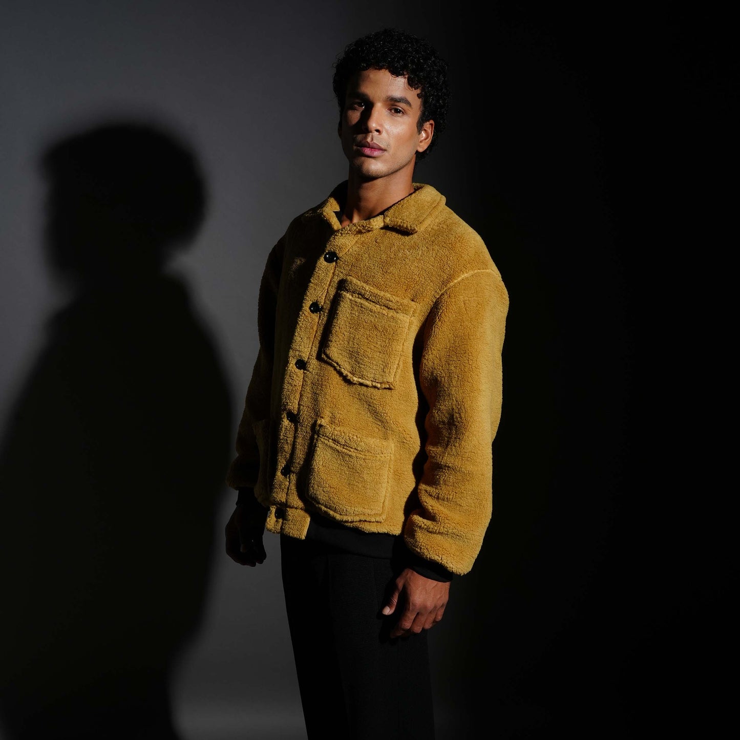 FUR OVERSHIRT - OATMEAL