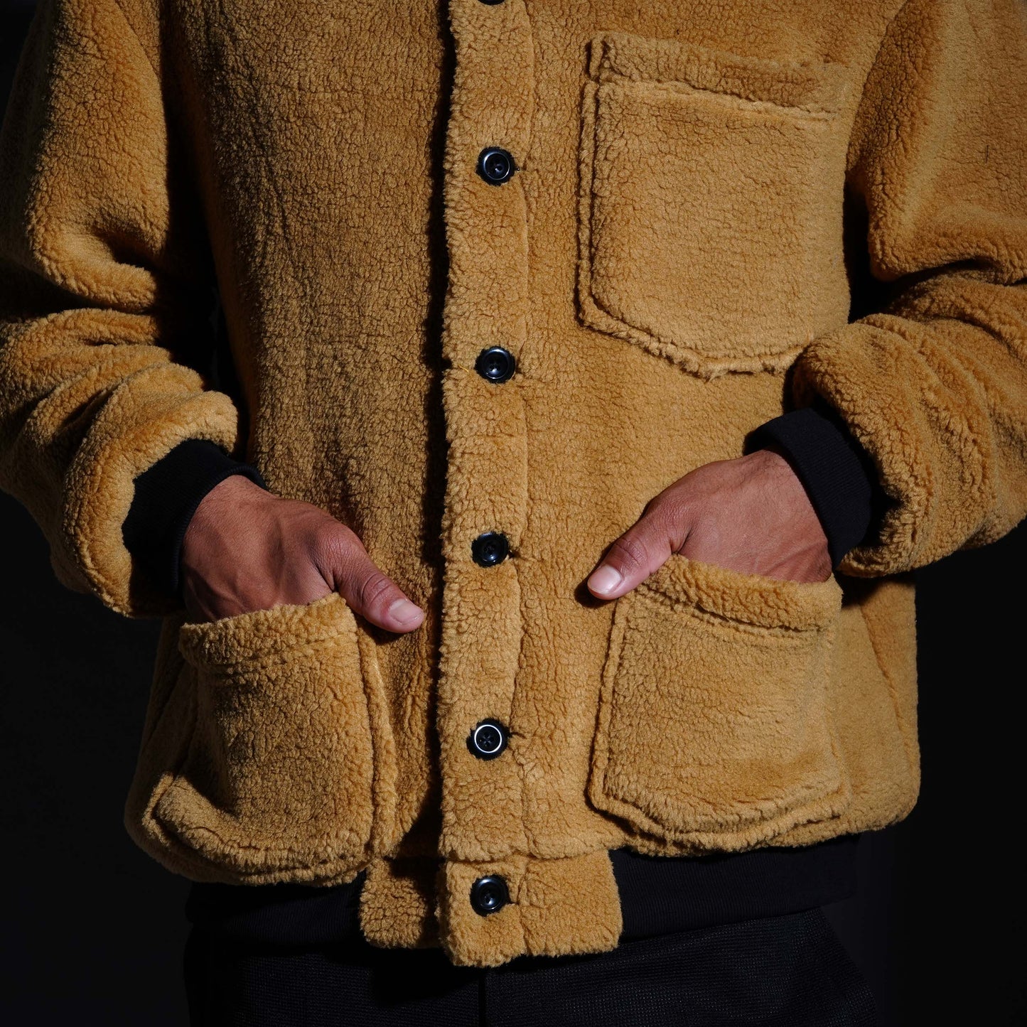 FUR OVERSHIRT - OATMEAL