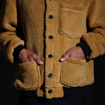 FUR OVERSHIRT - OATMEAL