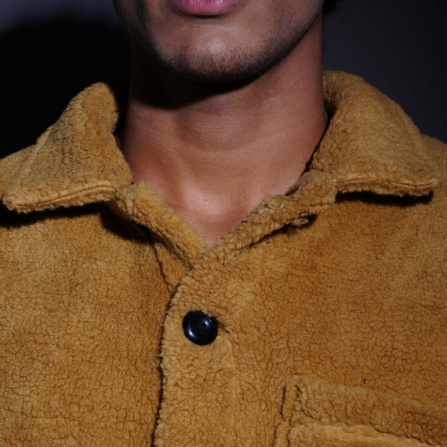 FUR OVERSHIRT - OATMEAL