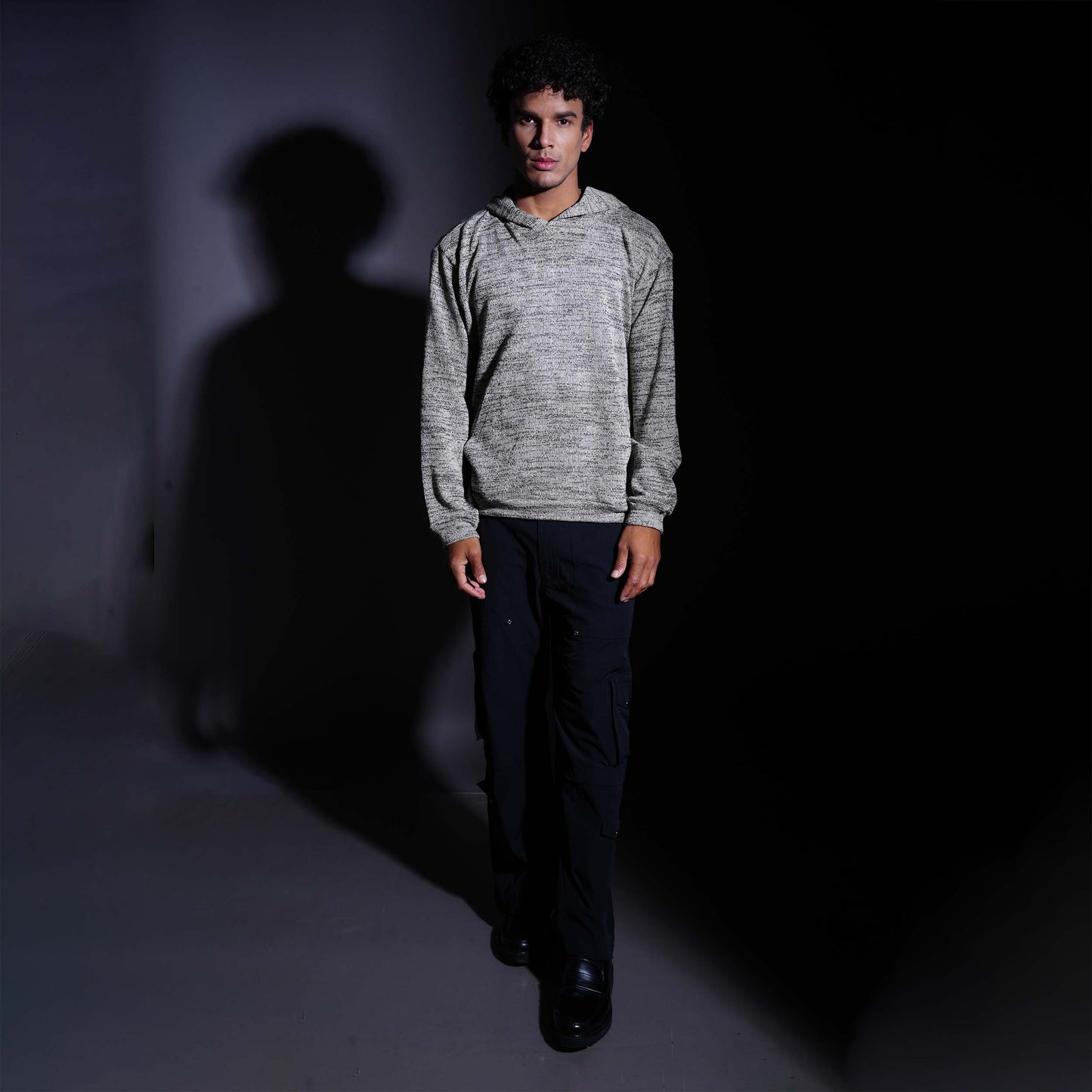 MELANGE WOOL HOODIE