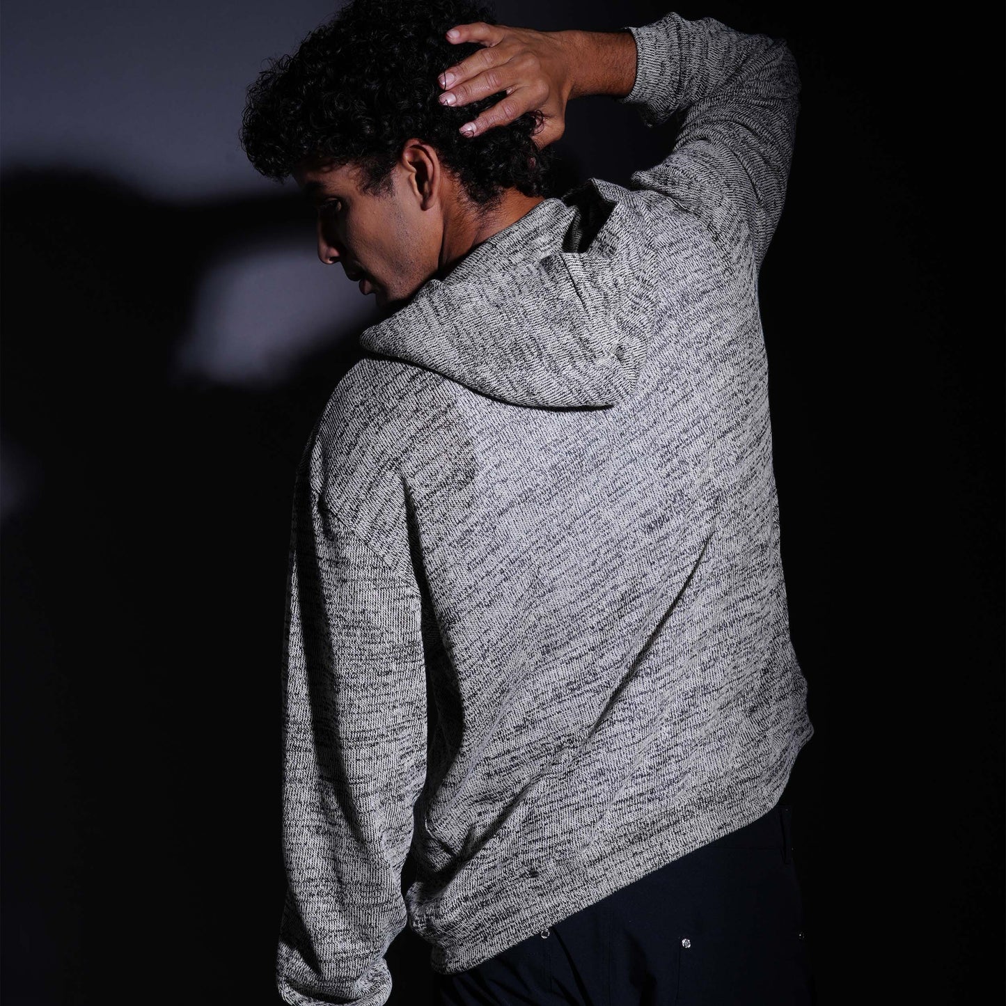 MELANGE WOOL HOODIE