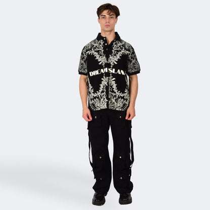 RENAISSANCE POLO T-SHIRT - BLACK