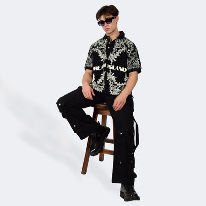 RENAISSANCE POLO T-SHIRT - BLACK