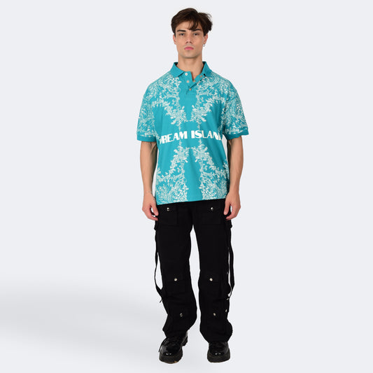 RENAISSANCE POLO T-SHIRT - AQUA