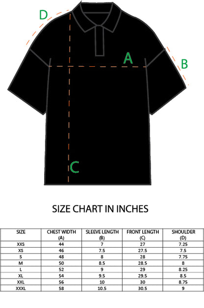 MAPLE LEAF POLO T-SHIRT - BLACK