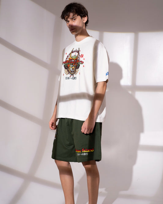 TOKYO ROAR SHORTS - FOREST GREEN