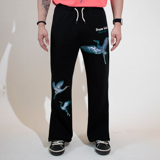 ANGEL'S SPIRIT SWEATPANTS - JET BLACK (UNISEX)