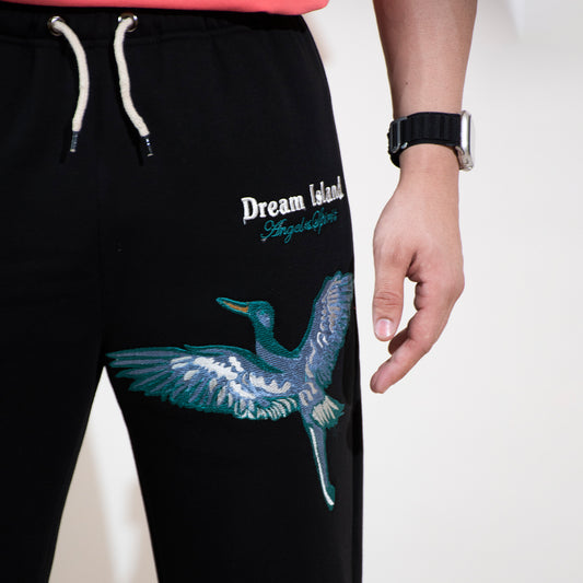 ANGEL'S SPIRIT SWEATPANTS - JET BLACK (UNISEX)