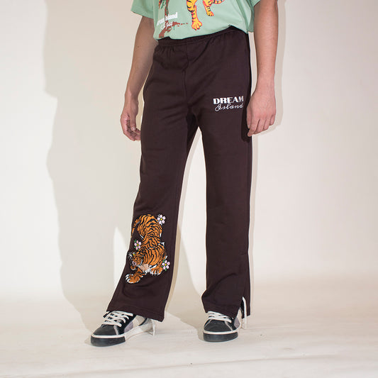 SIBERIAN TIGER SWEATPANTS - MOCHA BROWN (UNISEX)